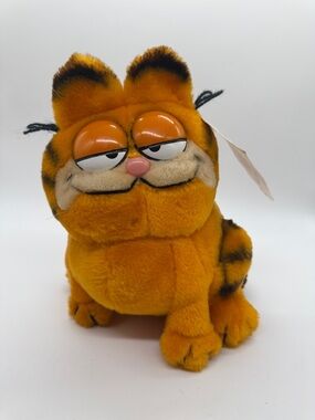 Vintage VTG Dakin 1981 Garfield Sitting Plush 10 Inch Stuffed Animal Toy